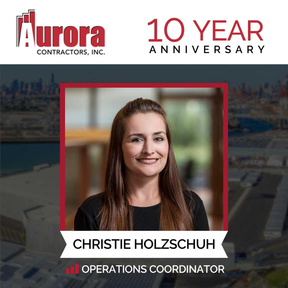 Christie Holzschuh Celebrating 10 Years with Aurora!
