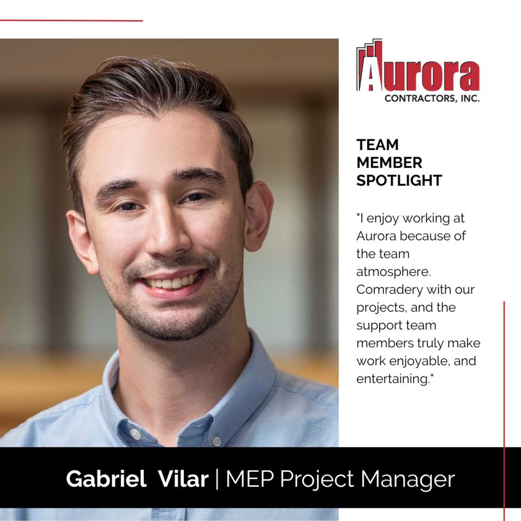 Team Member Spotlight: Gabriel Vilar