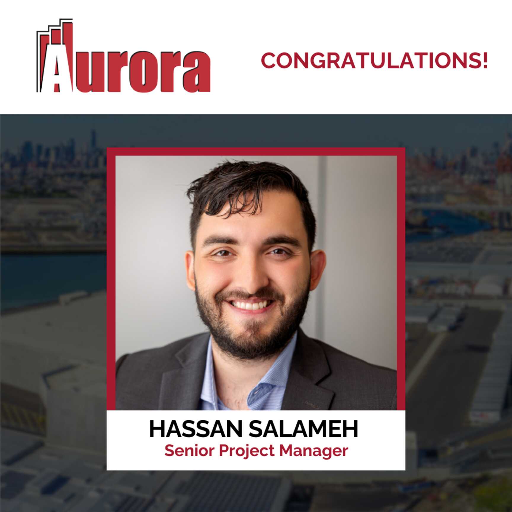 Hassan Salameh Promotion to Senior Project Manager