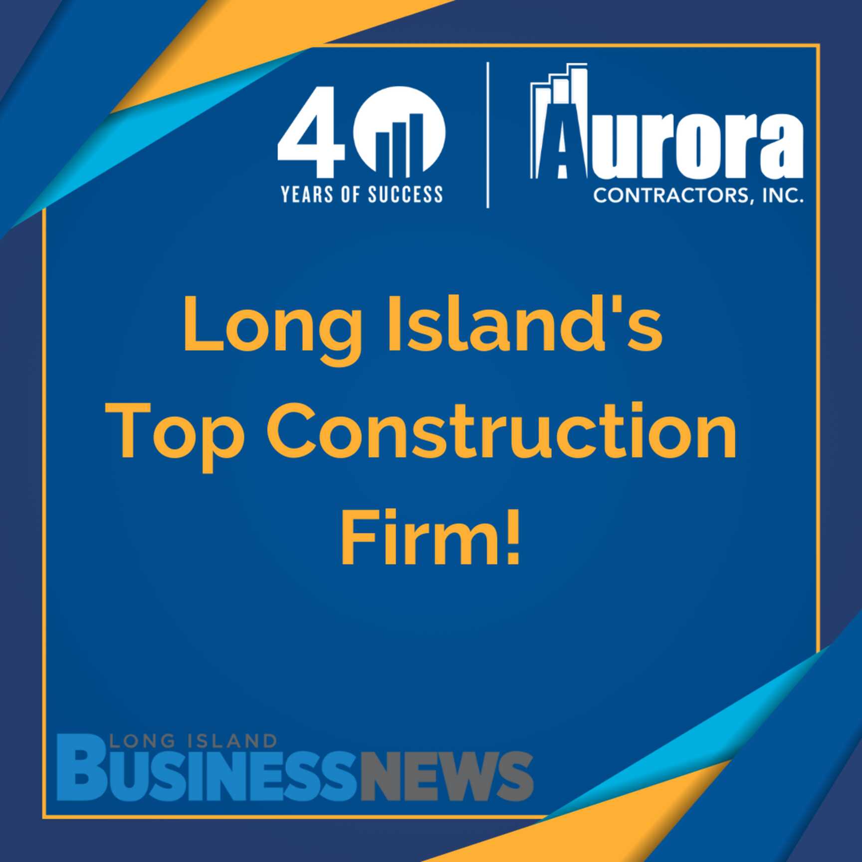 Aurora Awarded Top Construction Firm of 2023