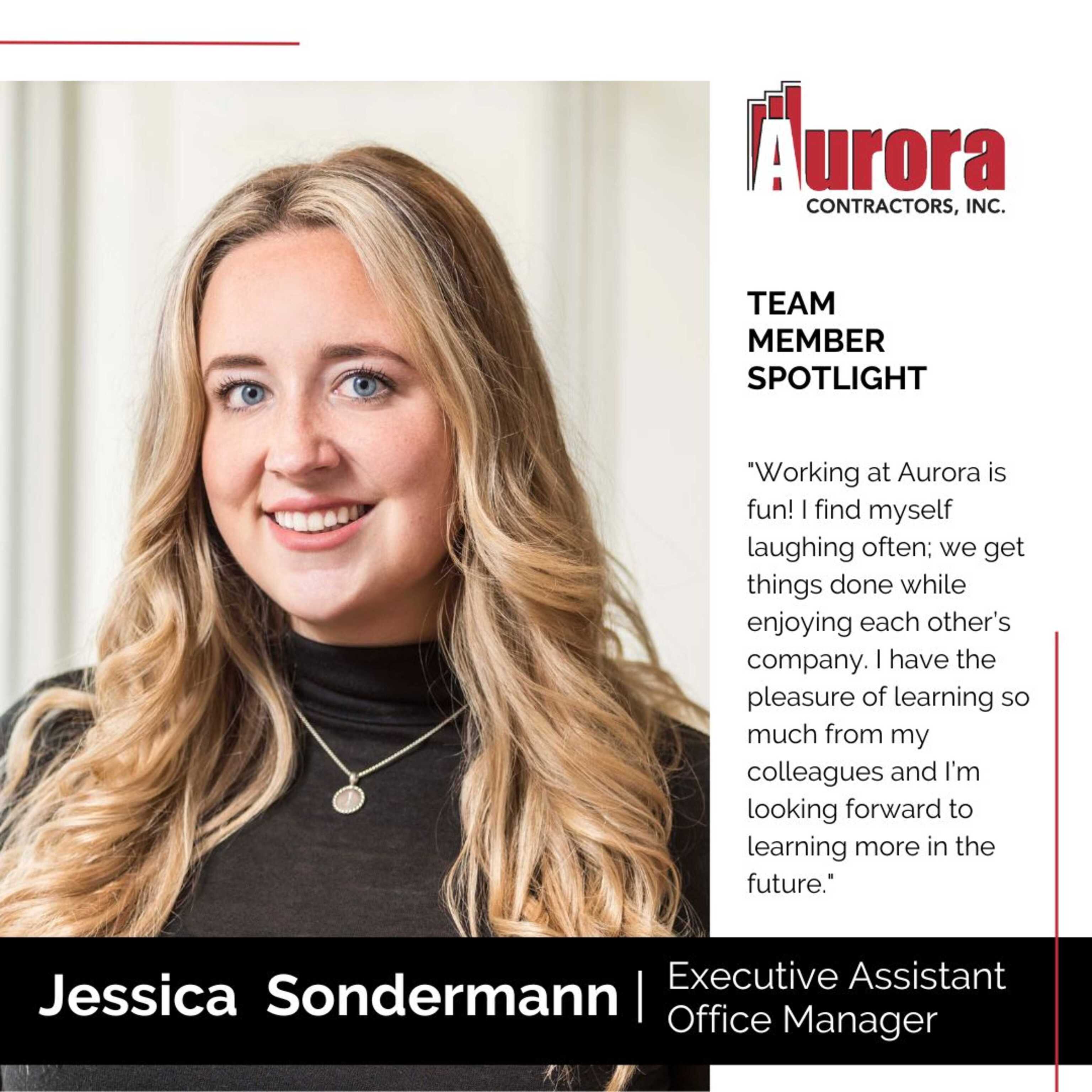 Team Member Spotlight: Jessica Sondermann