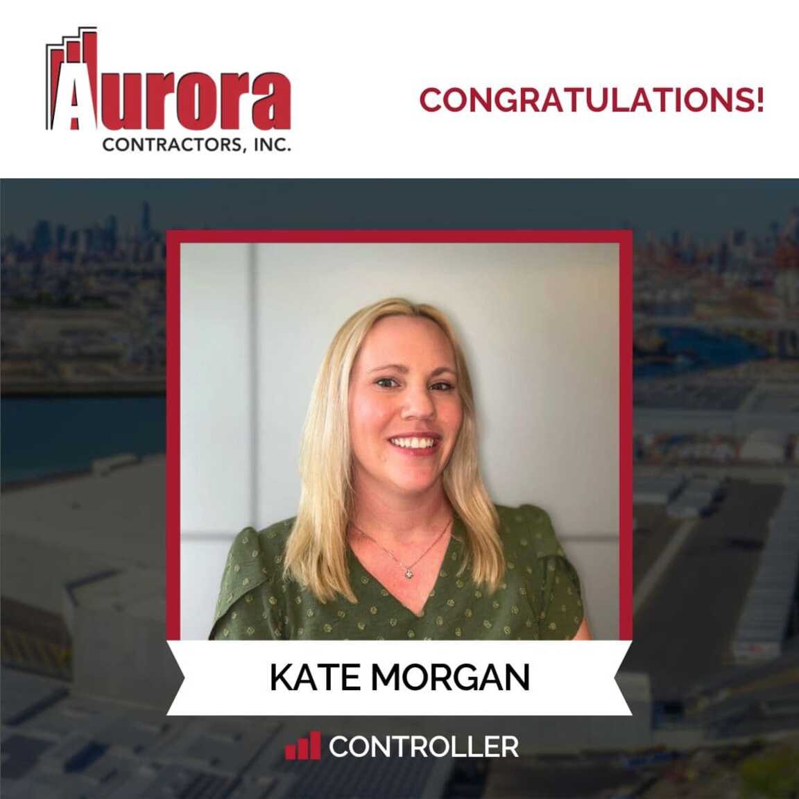 Kate Morgan Promotion to Controller