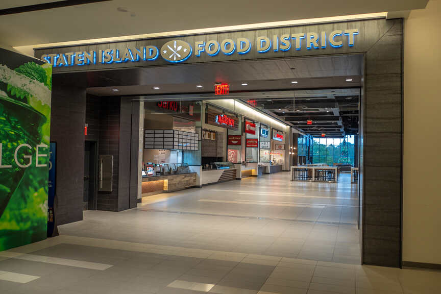 Staten Island Mall - Interior photo of food court entrance