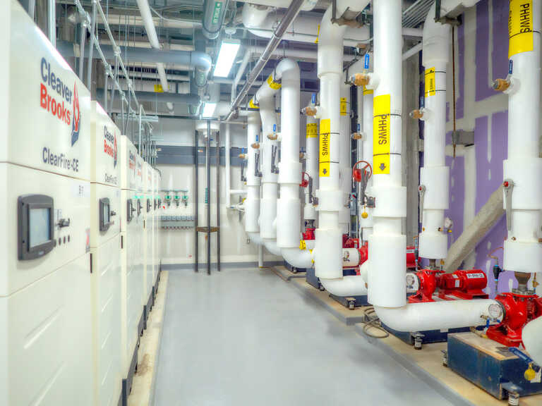 Stony Brook Innovation and Discovery Center - Interior photo of Plumbing